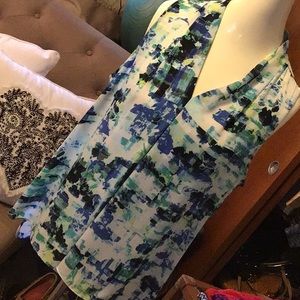 Sleeveless blouse very sheer